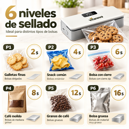 VitaSeal Pro™ | Selladora Digital Recargable 6 Niveles